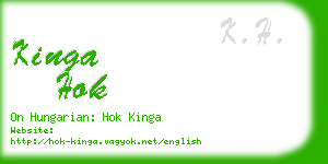 kinga hok business card